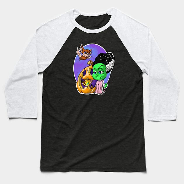 'The Bride and her FIEND Baseball T-Shirt by Biomek